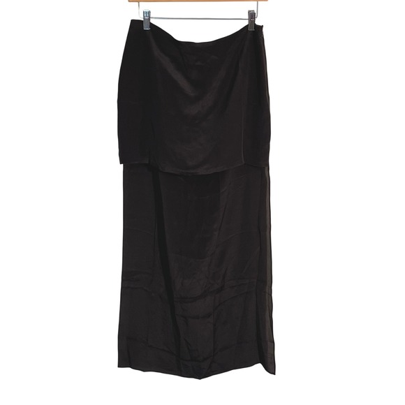 Line & Dot Dresses & Skirts - Line & Dot Black Silk Blend Midi Mini Slip Skirt Size Large